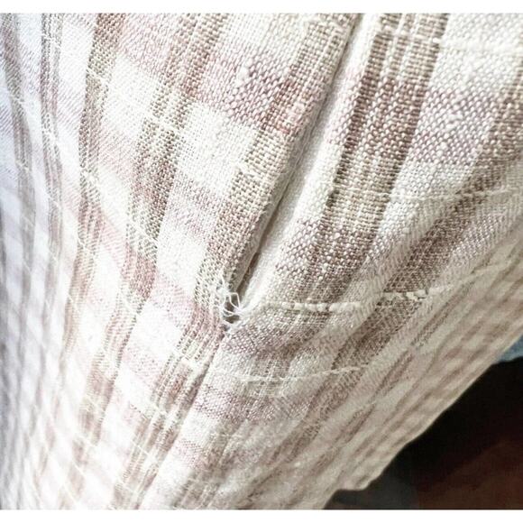 Vintage Anne Klein Petites Academia Checkered Plaid Mini Skirt 6 Linen Silk - Picture 6 of 9